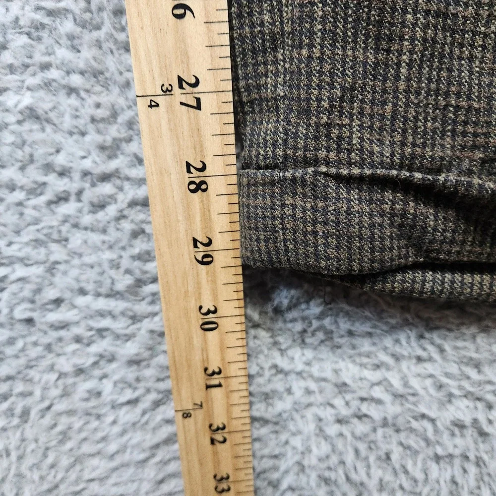 Keaton Chase‎ Grid Cuffed Trouser Pants Men's (Fits 36x29) Retro Business Casual